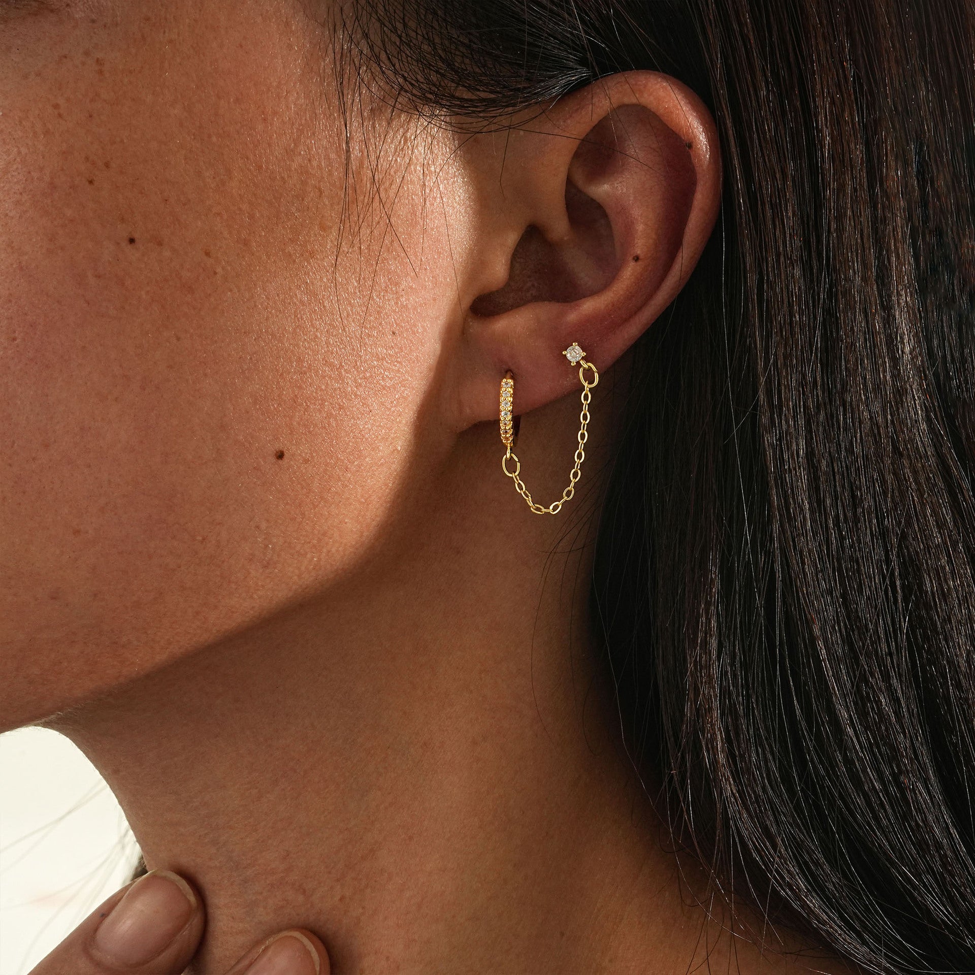 Wholesale gold personality copper earrings