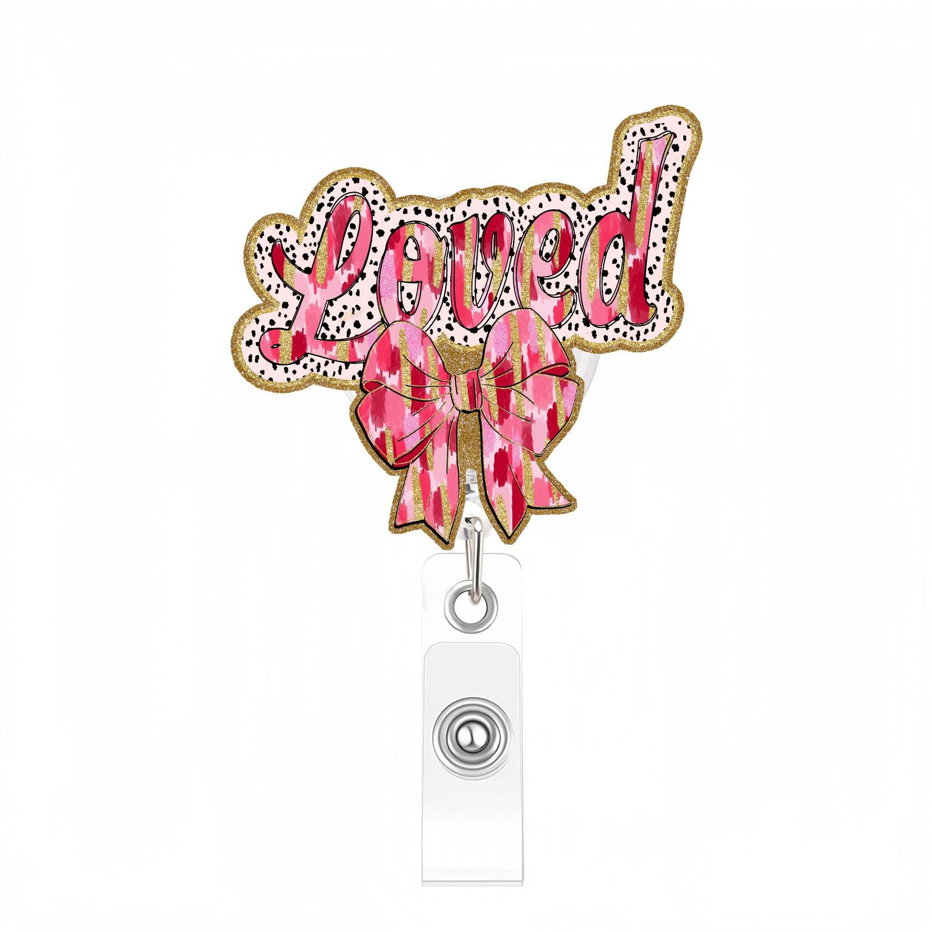 Wholesale 10pcs gold glitter creative Badge Reels