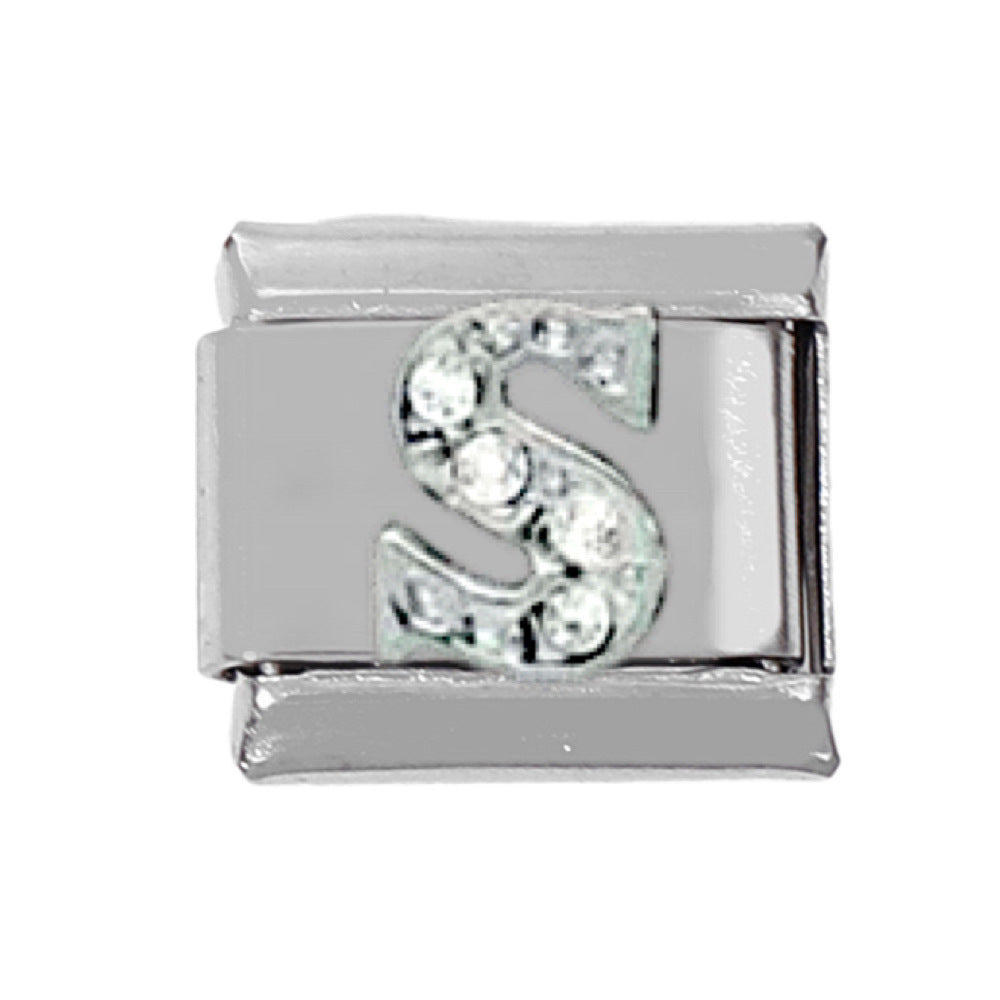 Wholesale 5pcs Italian Charm Bracelet Charm Module Stainless Steel Letter Bracelet 9mm DIY Pattern Free Stitching Detachable Composable Bracelet ACC-BT-DaLiang022