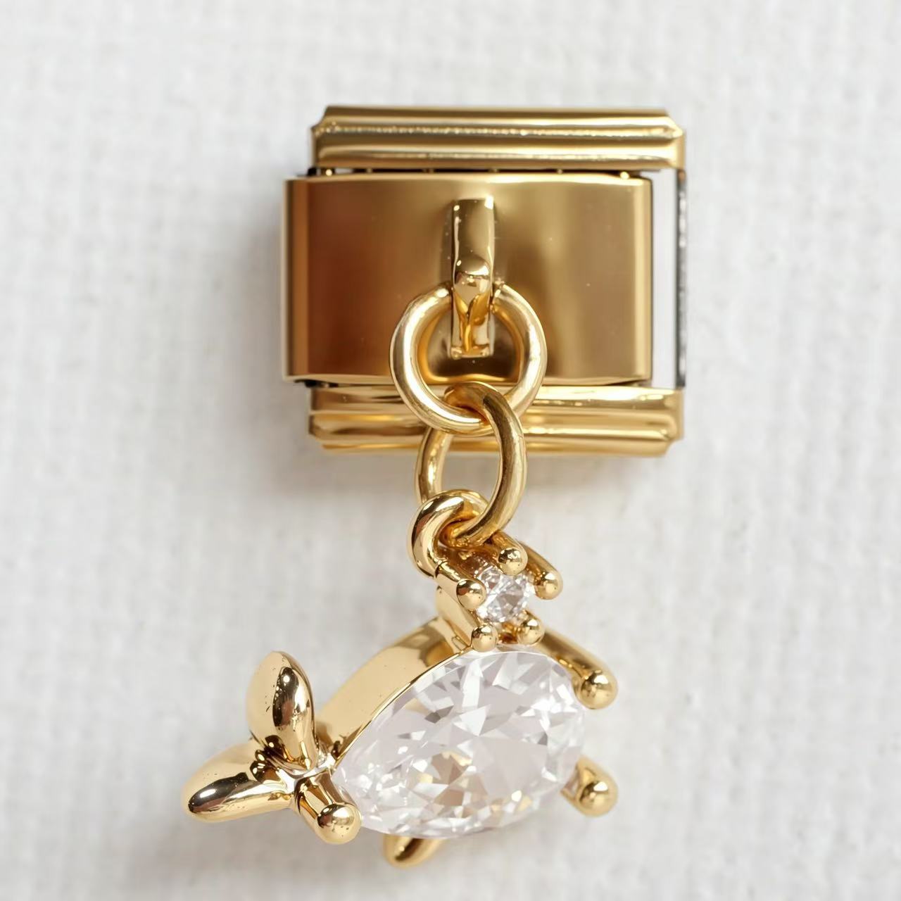 Wholesale Stainless Steel Gold Ocean Style Italian Charm Bracelet Unisex Elastic Jewelry Gift Everyday Wear