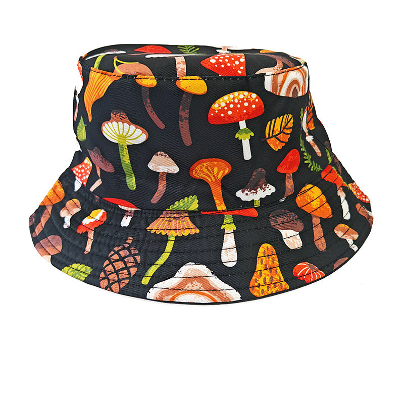 Wholesale Pastoral Print Reversible Bucket Hat,  Wide Brim Sun Protection Fashion Accessory for Outdoor,  Gift Boutique Resale