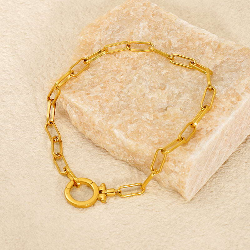 Wholesale Stainless steel electroplated pure chain necklace