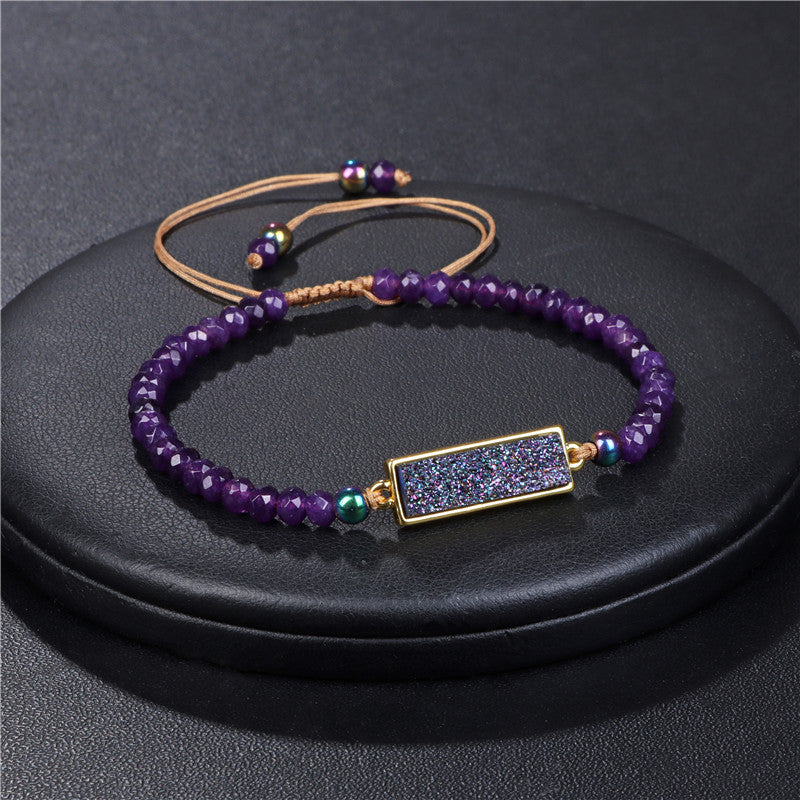 Wholesale Natural Stone Wheel Bead Bracelet Adjustable Braided Bracelet Miyuki ACC-BT-Ruiz005