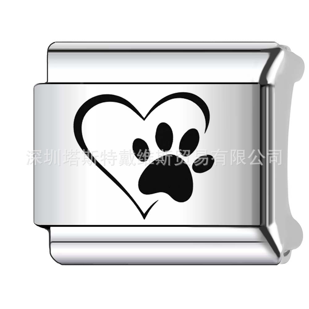Wholesale 9mm Italian Charm Starter Bracelets DIY square Single Section Creative Stainless Steel Composable Bracelet