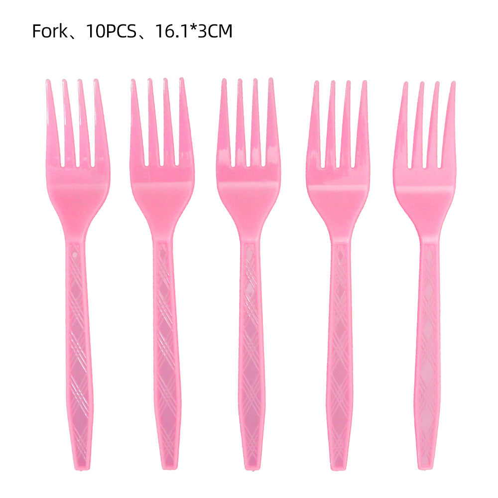 Wholesale Western pink cowboy cap theme party tableware supplies banner pull flag decoration supplies
