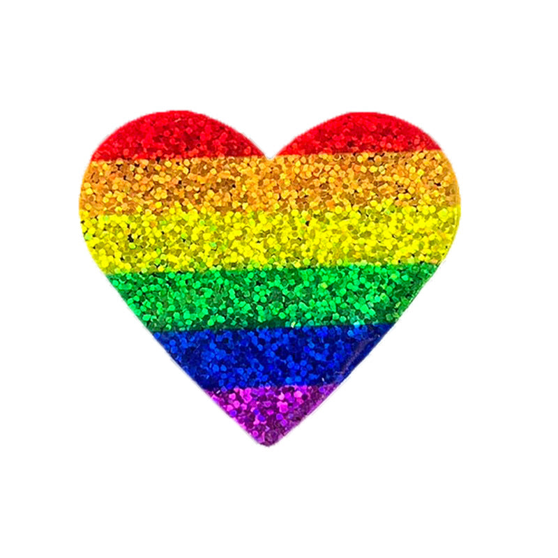 Wholesale  rainbow flag shiny love brooch