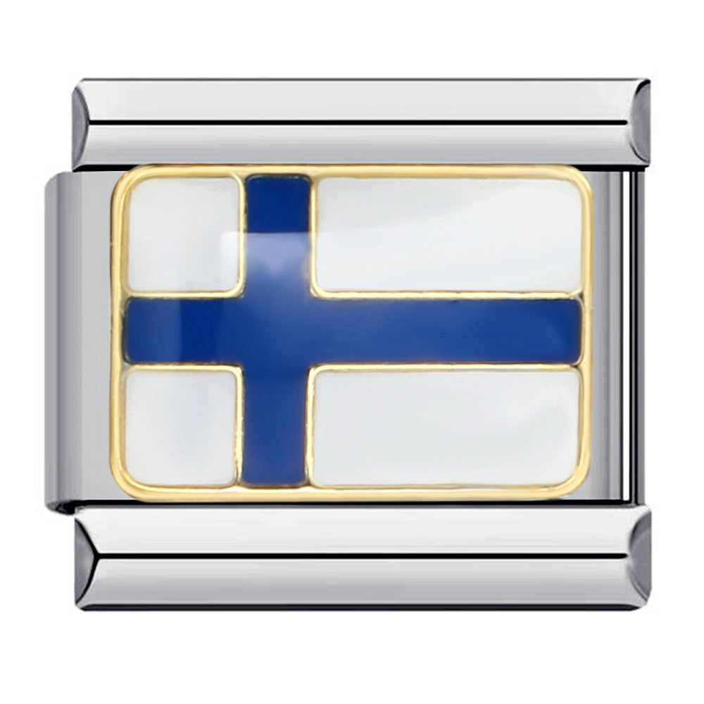 Wholesale Italian Charm Bracelet Flag Flag Stainless Steel Composable Bracelet