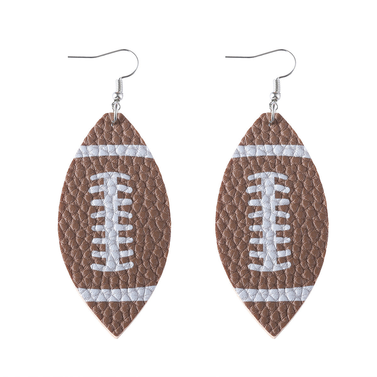 Wholesale Rugby PU double-sided rugby earrings