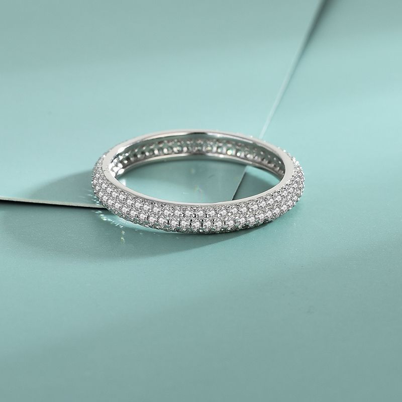 Wholesale S925 sterling silver full diamond ring
