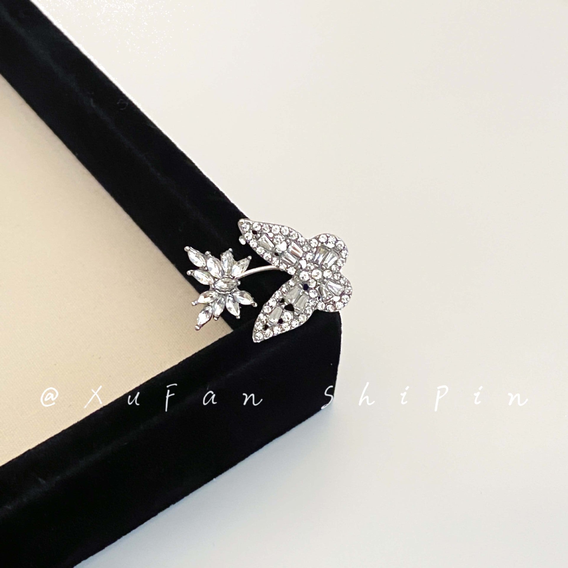 Wholesale Super Fairy Zircon Butterfly Ear Clip Earrings