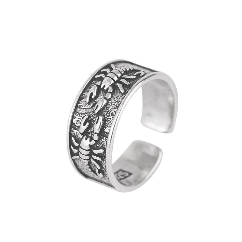 Wholesale Vintage Silver King Ring Unisex Adjustable for Everyday Wear