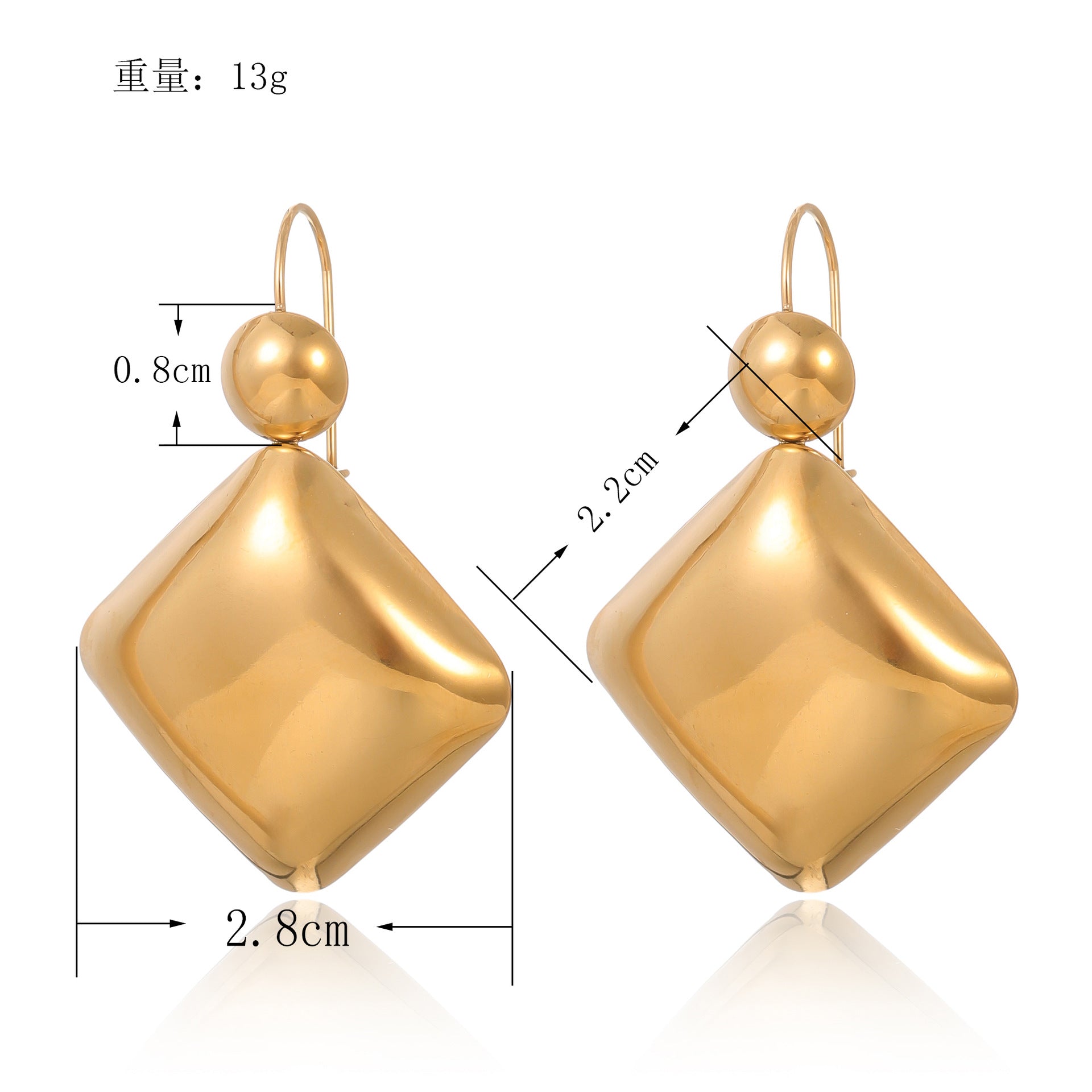 Wholesale stainless steel geometric  earrings