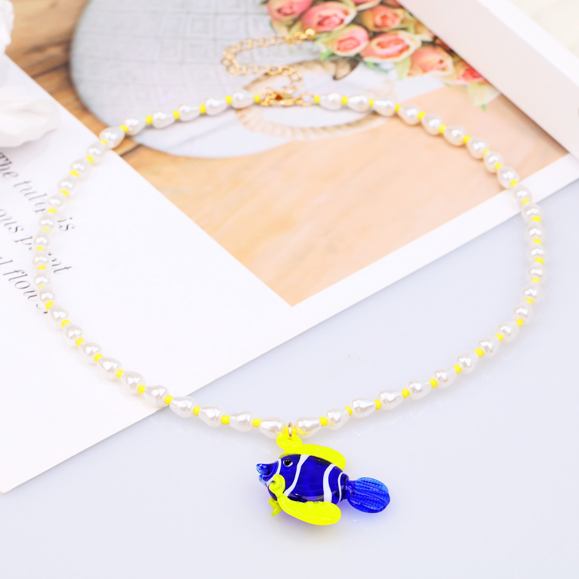 Wholesale  tropical marine fish pearl necklace