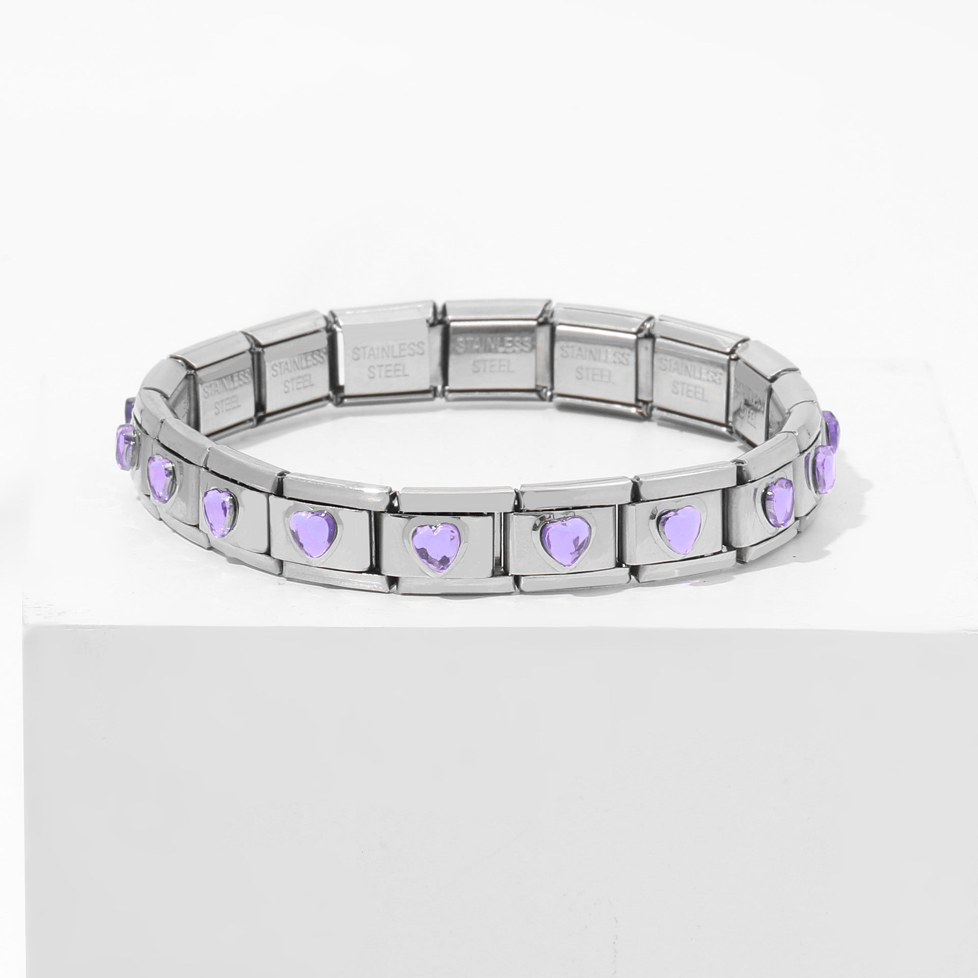 Wholesale Italian Charm Bracelet 9mm DIY Spliced Removable Stainless Steel Love Composable Bracelet ACC-BT-XY017
