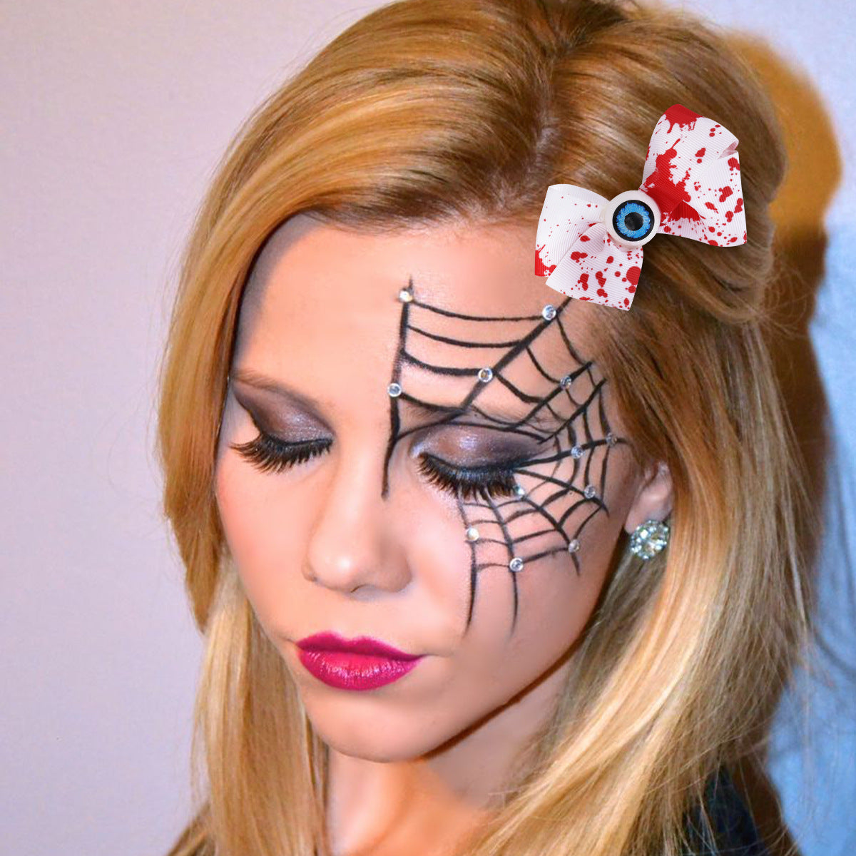 Wholesale Halloween Eyeball Bow Hairpin