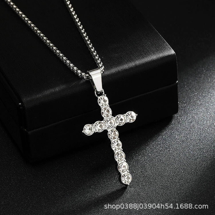 Wholesale Titanium Steel  Cross Necklace  Hip-Hop All-Match Pendant Necklaces