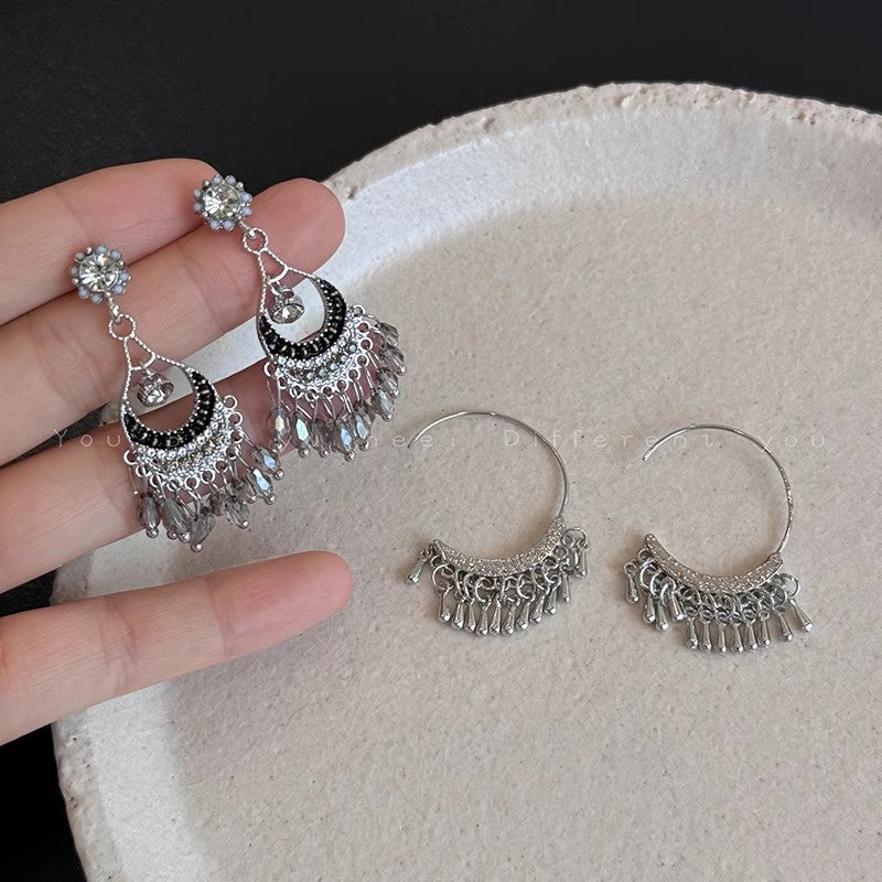 Wholesale Fan-shaped Tassel Earrings Bohemian Earrings