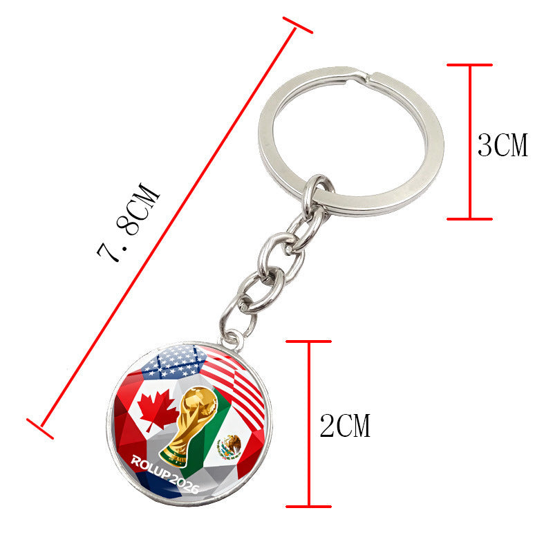 Wholesale 2026 USA-Canada-Mexico World Cup Football Pendant Keychain