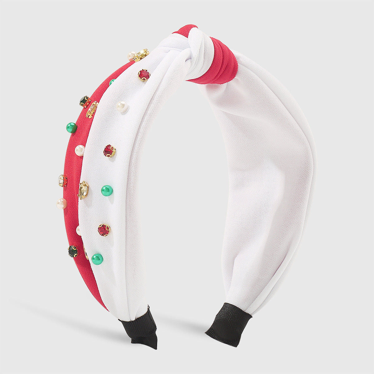 Wholesale Christmas headband contrast color diamond-embedded fabric festival headband