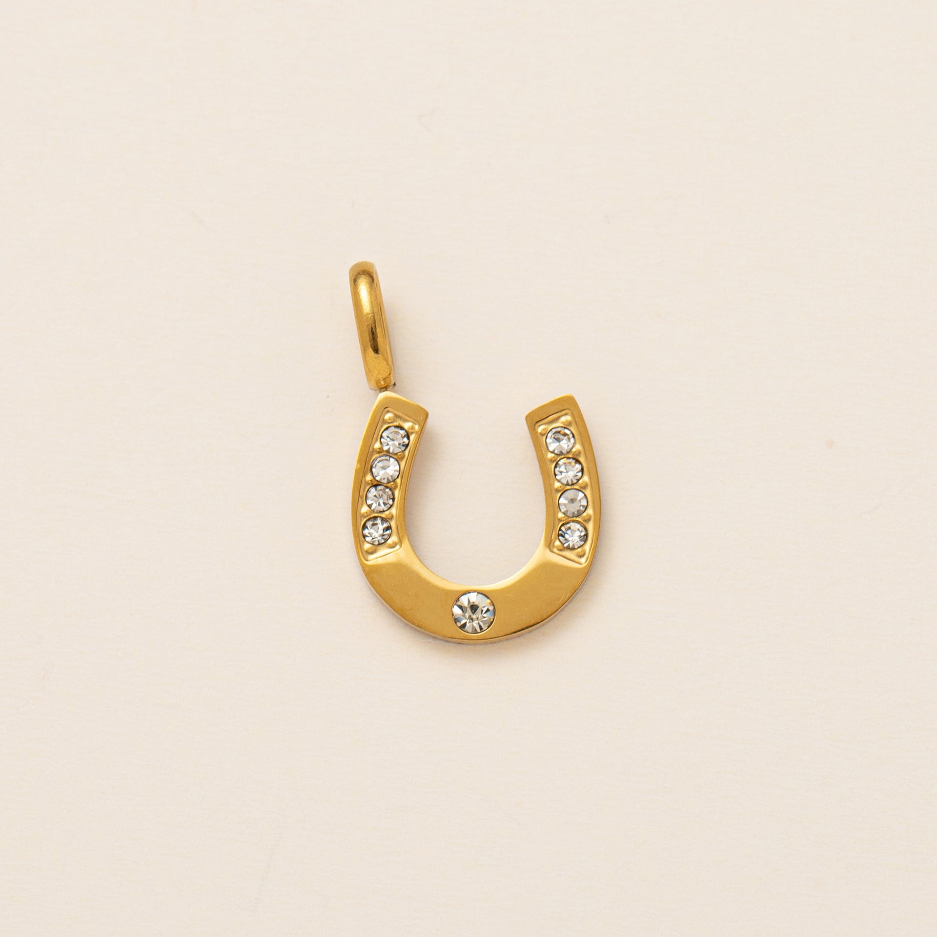 Wholesale 2PCS Titanium steel flower eye zircon adjustable pendant