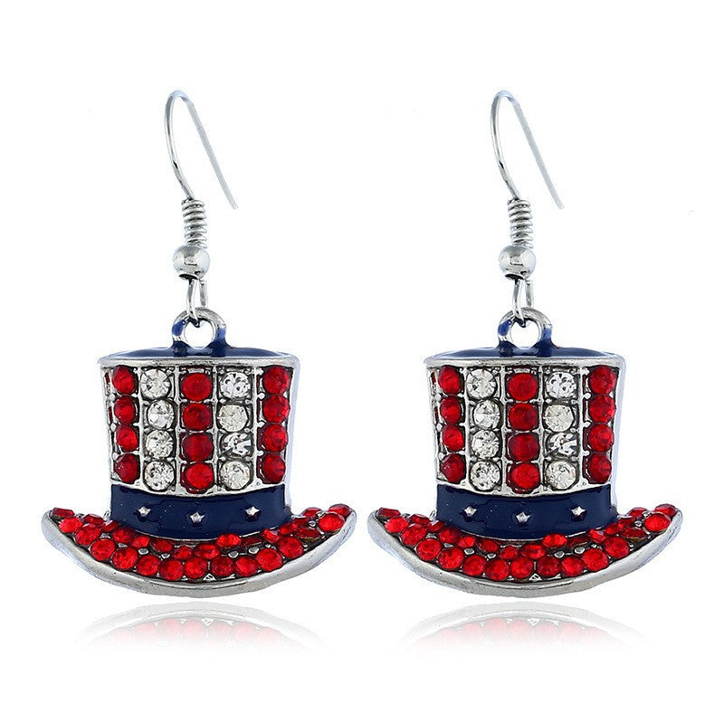 Wholesale  Independence Day Flag Series Earrings
