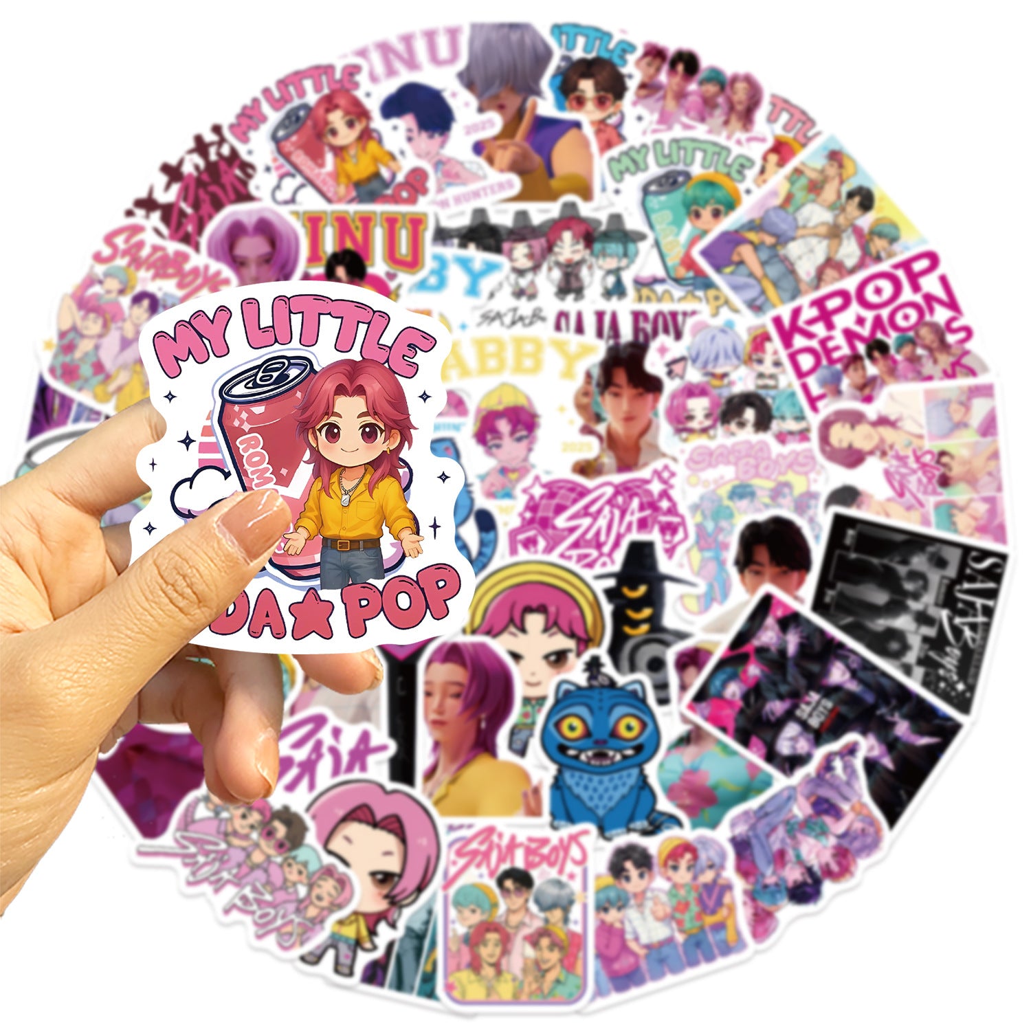 Wholesale 50pcs K-POP stickers DIY decorative water cup mobile phone case waterproof cross-border hot stickers