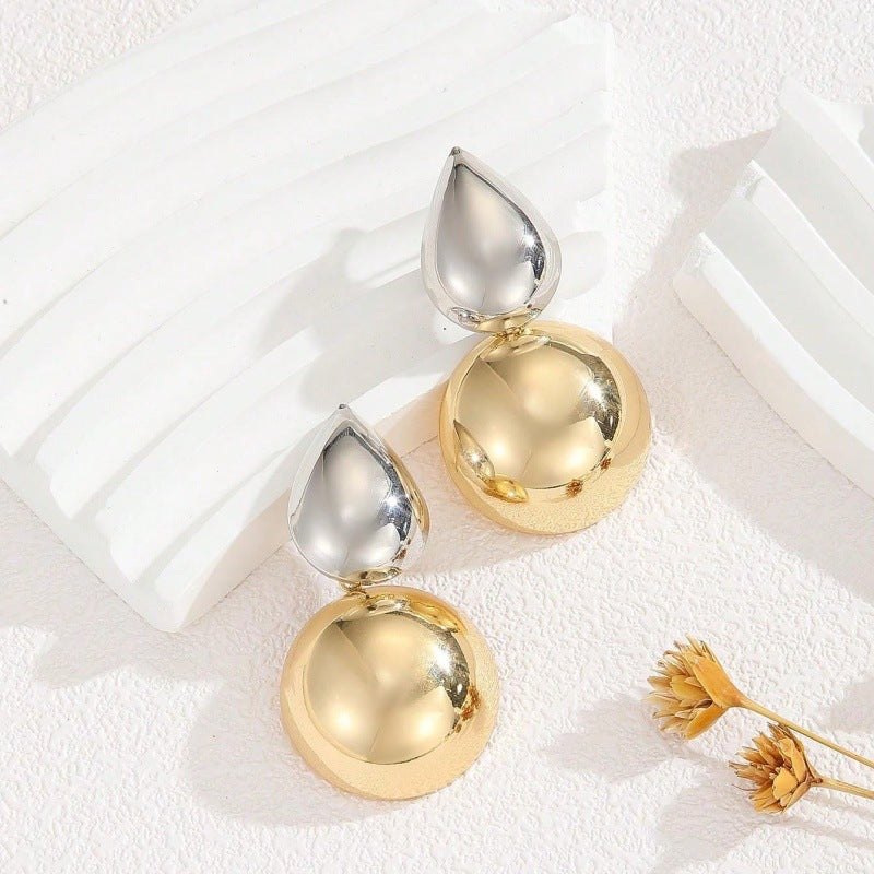 Wholesale Exaggerated personality geometric round earrings