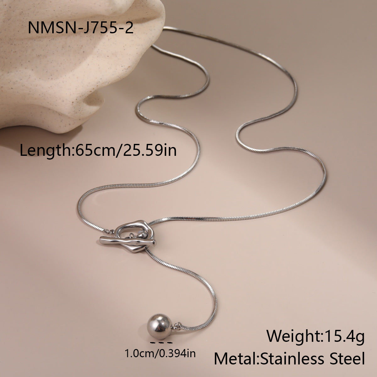 Wholesale Stainless steel long Y-chain design necklace