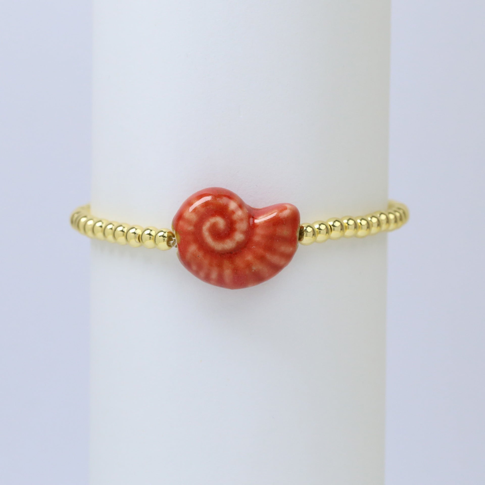 Wholesale Ocean Series Beach Style Conch Starfish Shell Fish Ceramic Glass Copper Bead Bracelet