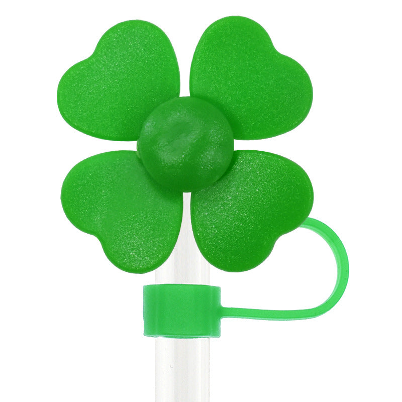 Wholesale Random 100pcs Rotatable Windmill Flowers 10mm PVC Soft Straw Tube Cap ACC-SCR-RYY096
