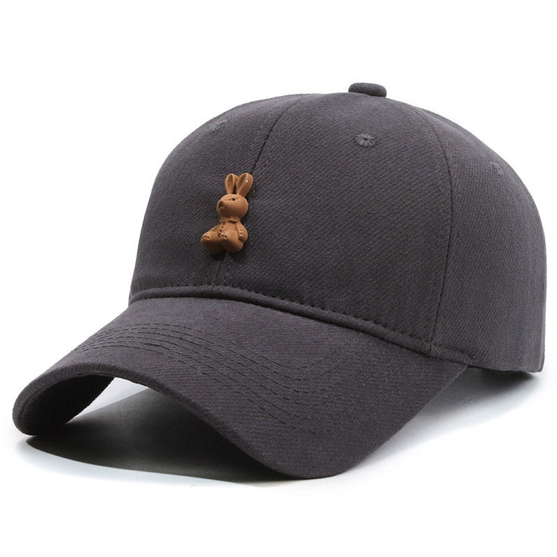 Wholesale brushed soft top baseball cap rabbit ear hat