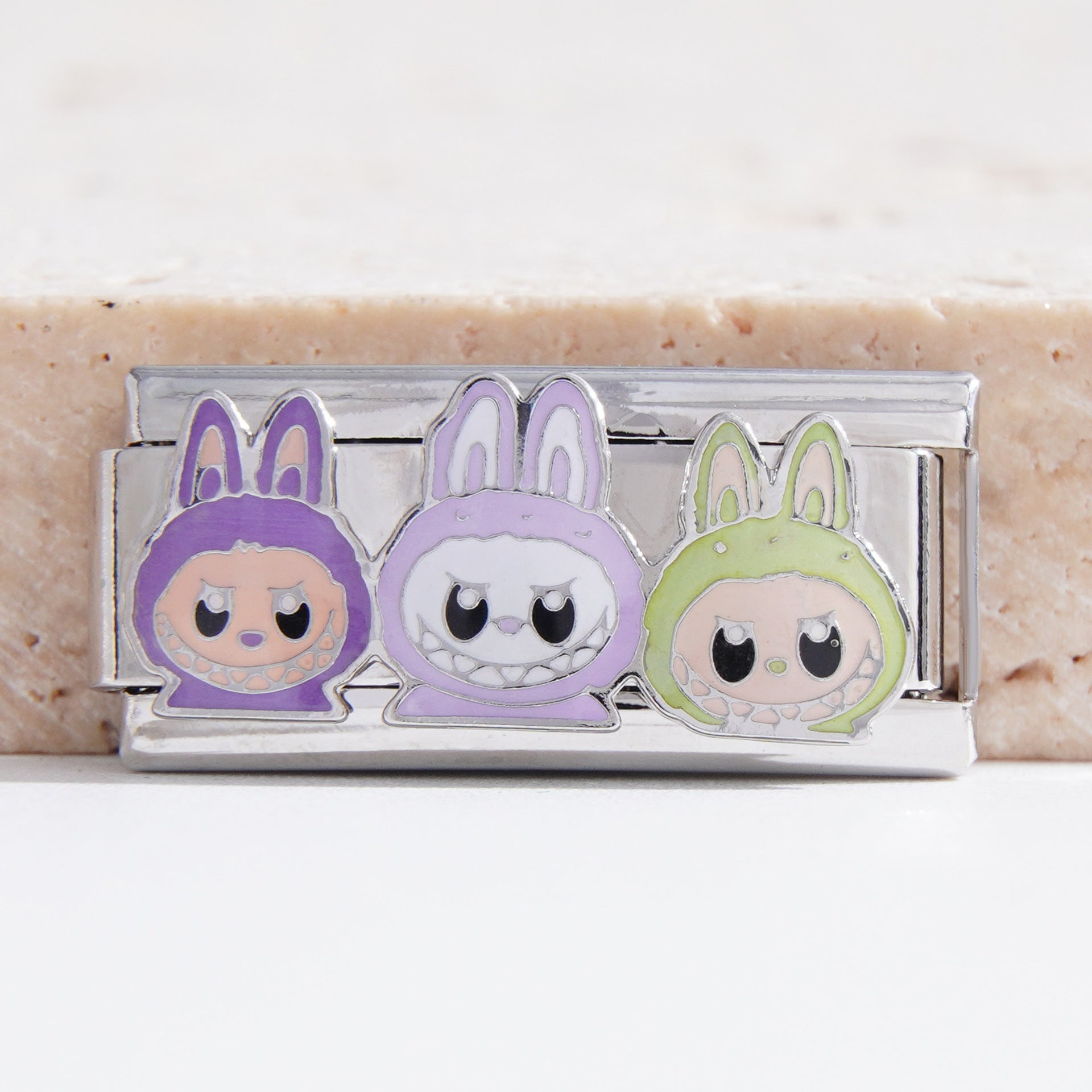 Wholesale Italian Charm Bracelet 9mm DIY Splicing Cute Cartoon Stainless Steel Composable Bracelet