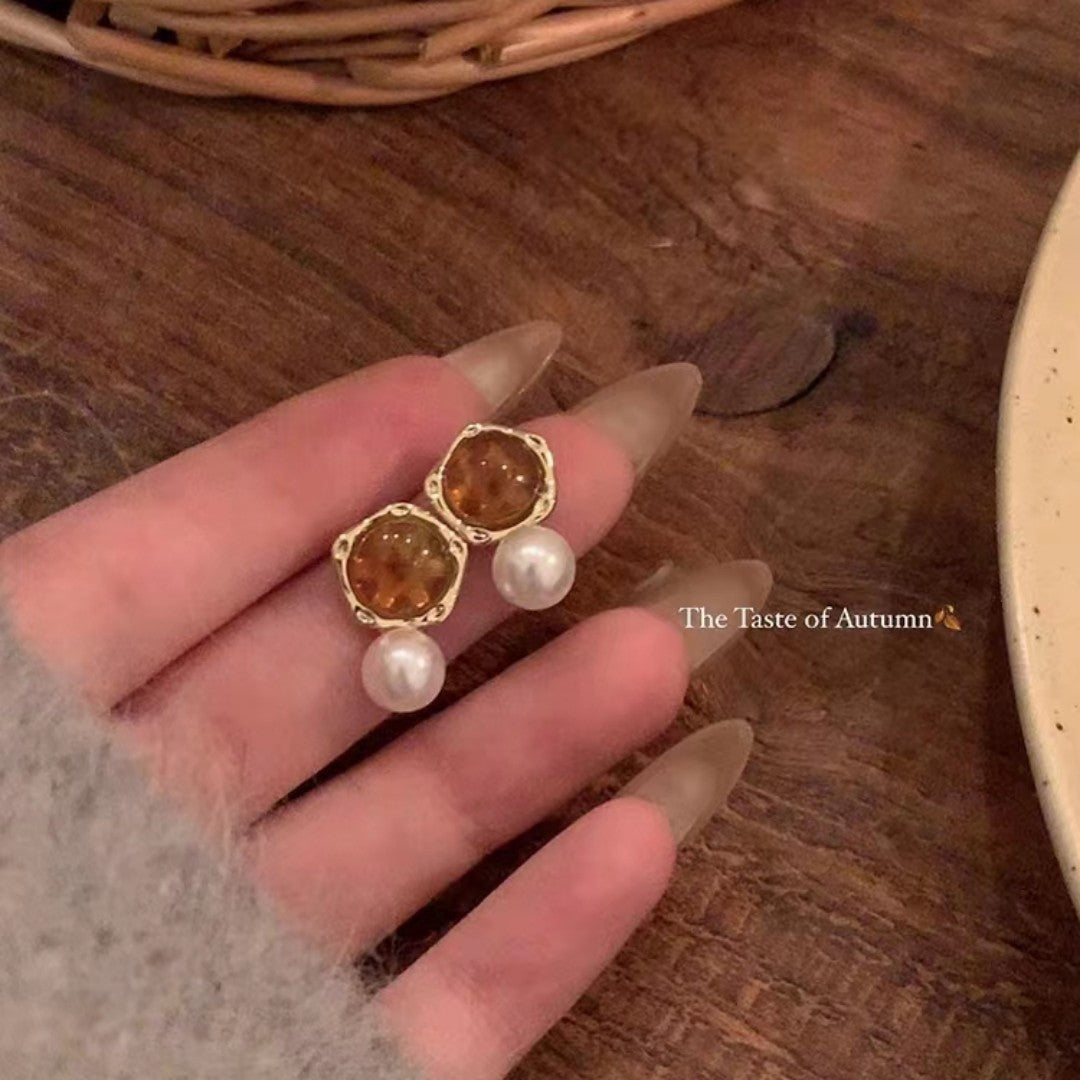 Wholesale Baroque Shaped Pearl Pendant Earrings ACC-ES-Tongs001