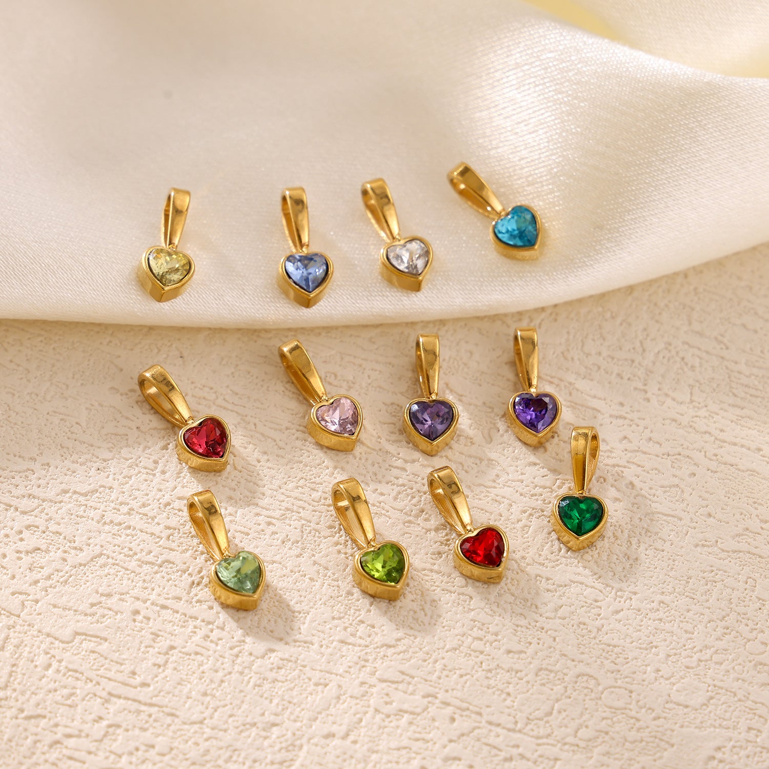 Wholesale DIY Colored Zircon Twelve Birthday Stone Pendant