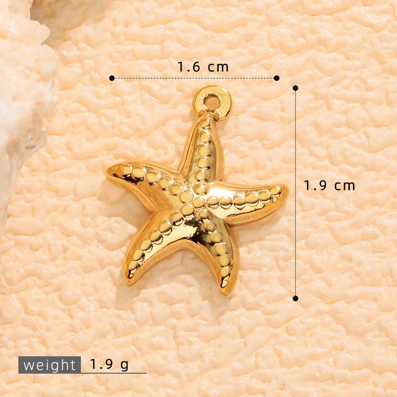 Wholesale stainless steel DIY  five-pointed starfish pendant