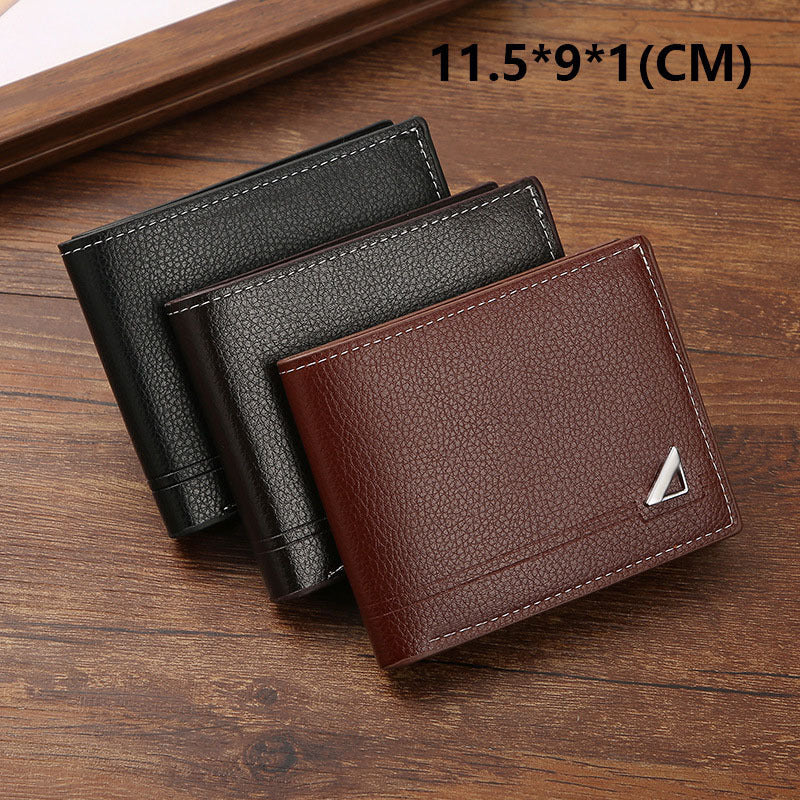 Wholesale men's wallet short men's business leisure horizontal wallet