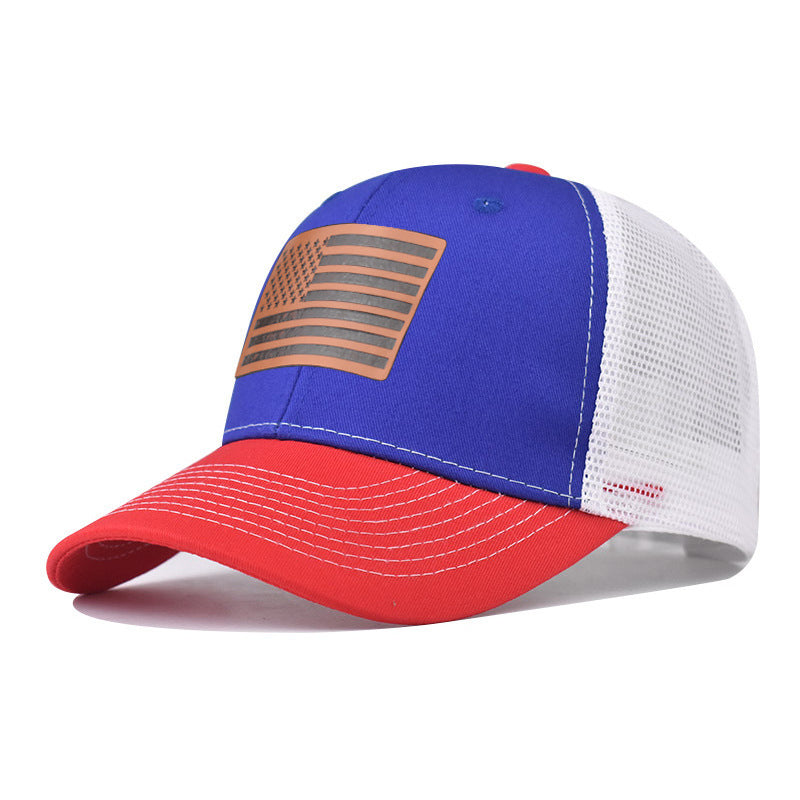 Wholesale American Flag Independence Day Baseball Cap Adjustable Breathable Oxford Lined Outdoor Hat For Adults