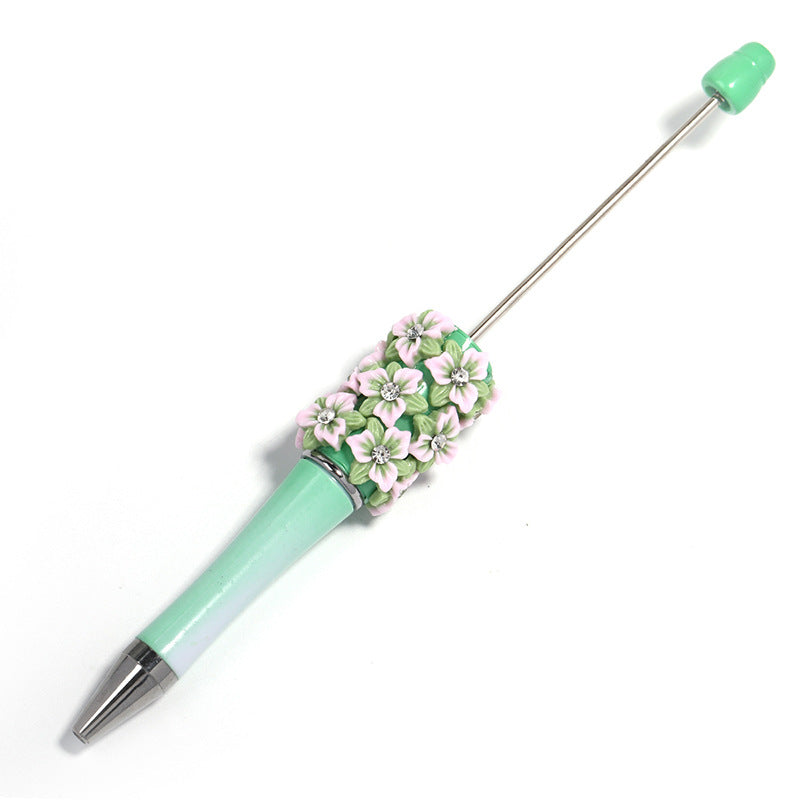 Wholesale 10pcs Beadable Pens Camellia Resin Rose Plastic DIY Beaded Pens ACC-PN-BLG004