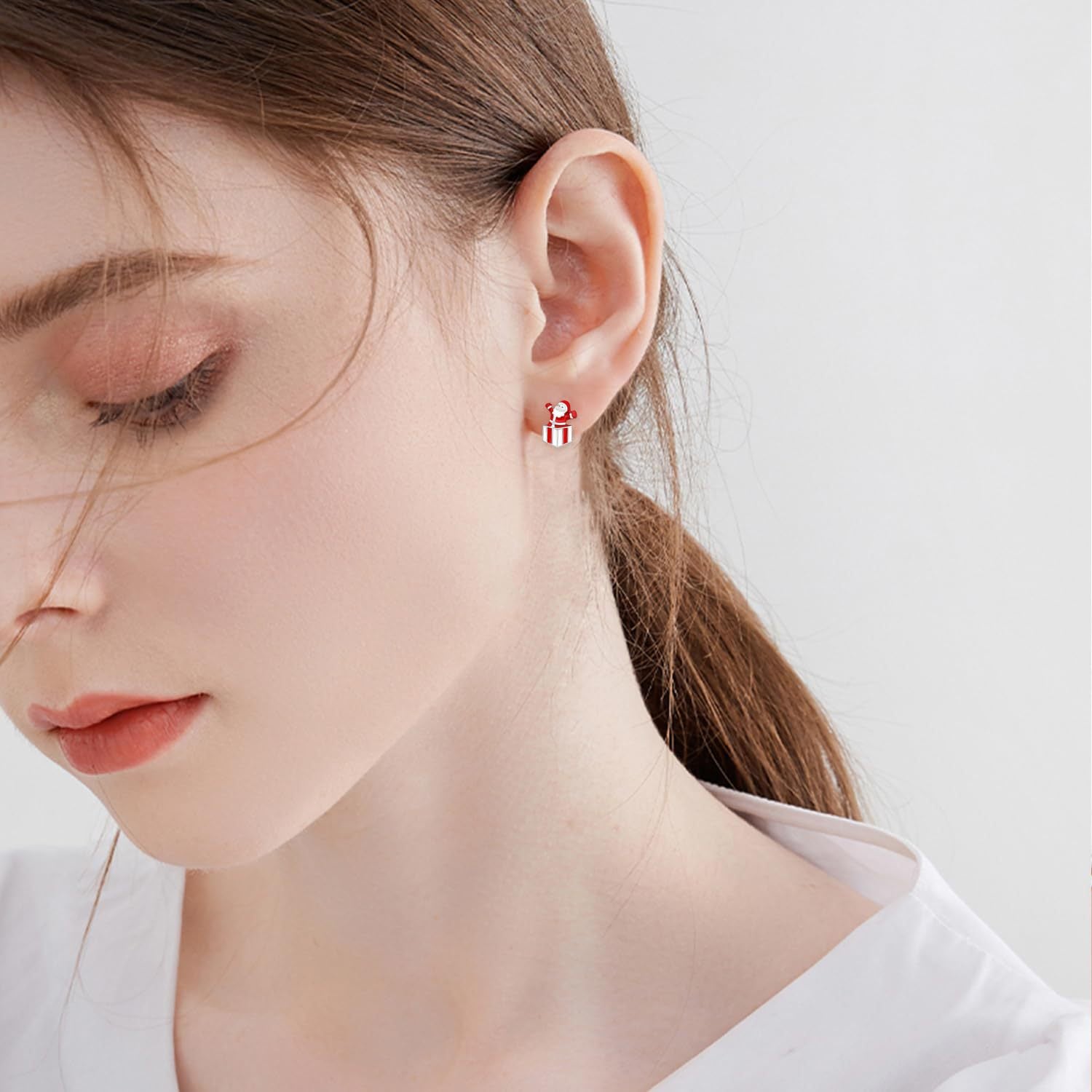 Wholesale Christmas Accessories Santa Claus Gift Earrings