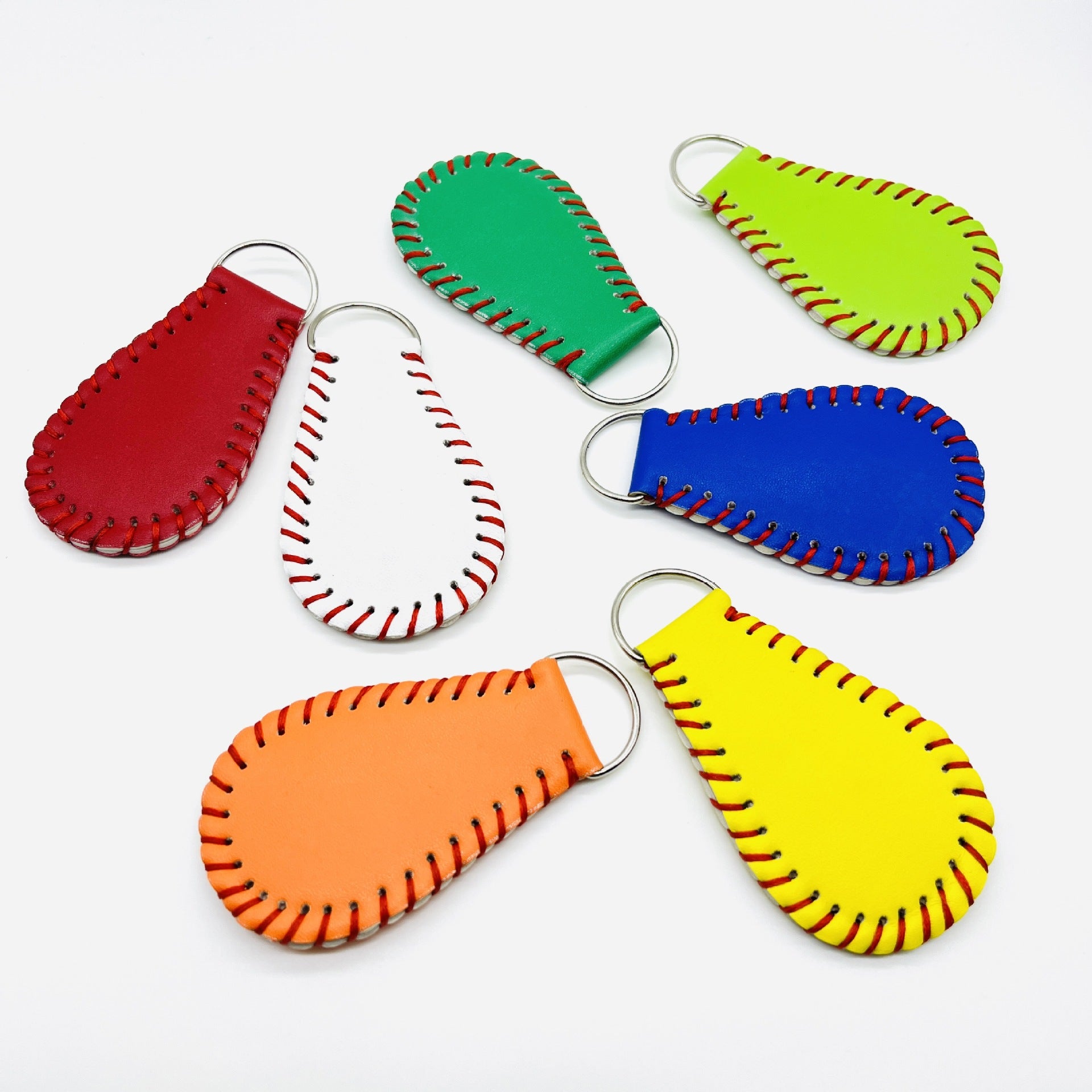 Wholesale Handmade Leather Baseball Softball Keychain
