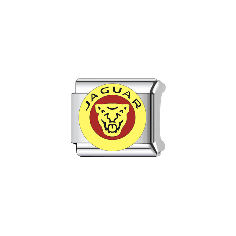 Wholesale Italian Charm Bracelet 9mm DIY Splicing Car Logo Series Stainless Steel Composable Bracelet