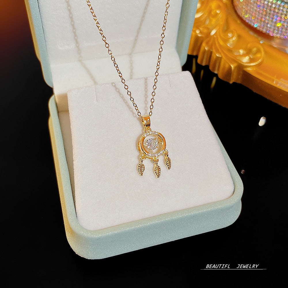 Wholesale Micropaved Zirconia Clavicle Chain Titanium Steel Necklaces Choker Necklace ACC-NE-Xiyue005