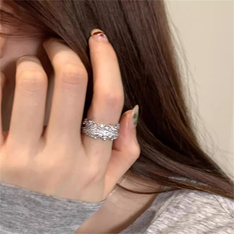 Wholesale Light Luxury Super Flash Stars Full of Zircon Ring