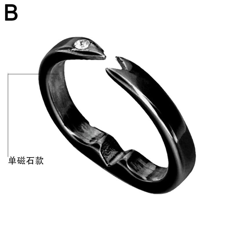 Wholesale  Double Magnet Ring Metal Glossy Creative Jewelry