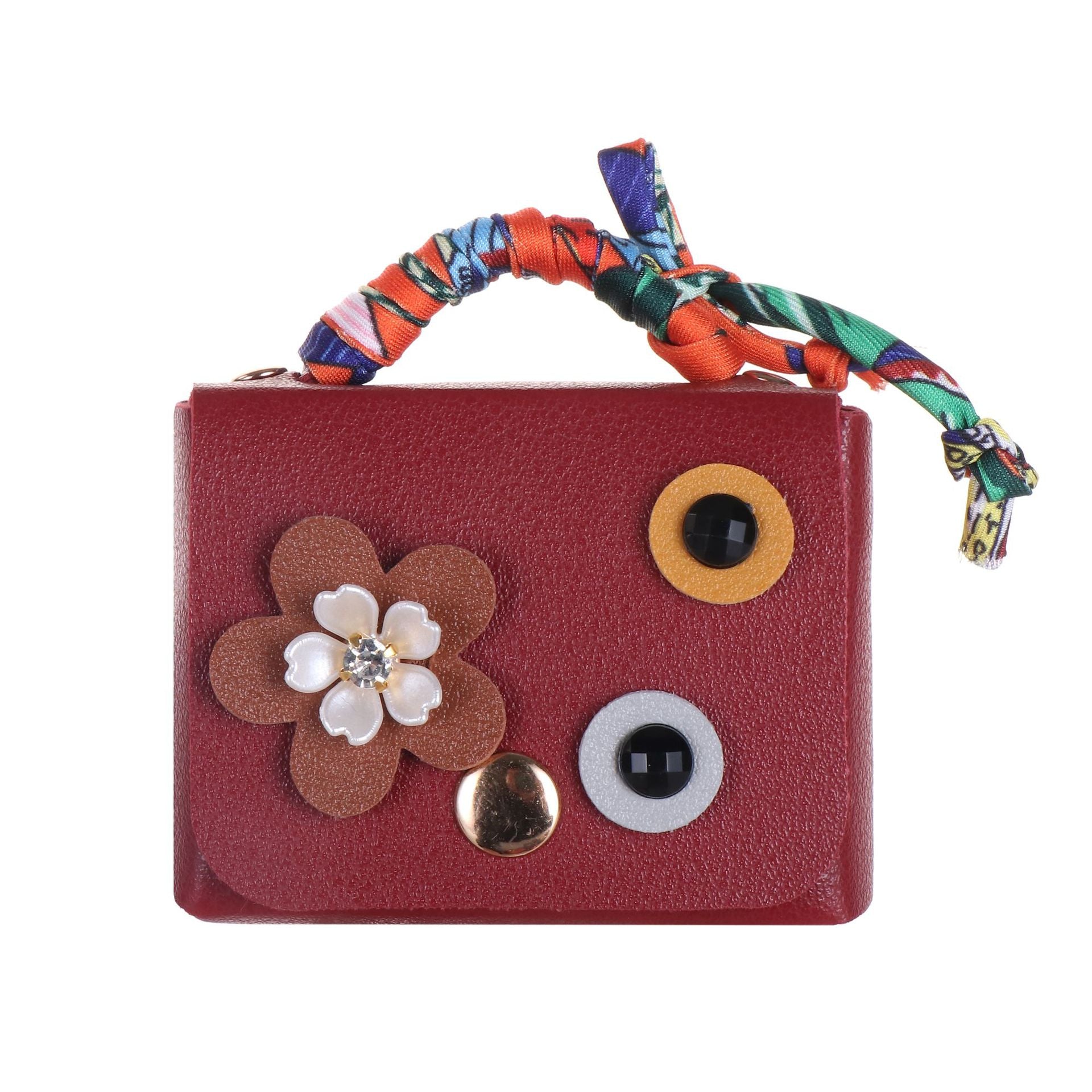 Wholesale Korean Chic Leather Bag Keychain Earphone Case Wedding Gift