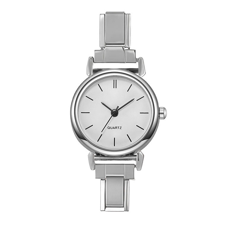 Wholesale Stainless Steel Modular Round Quartz Watch Fashion Accessory DIY Gift for Women