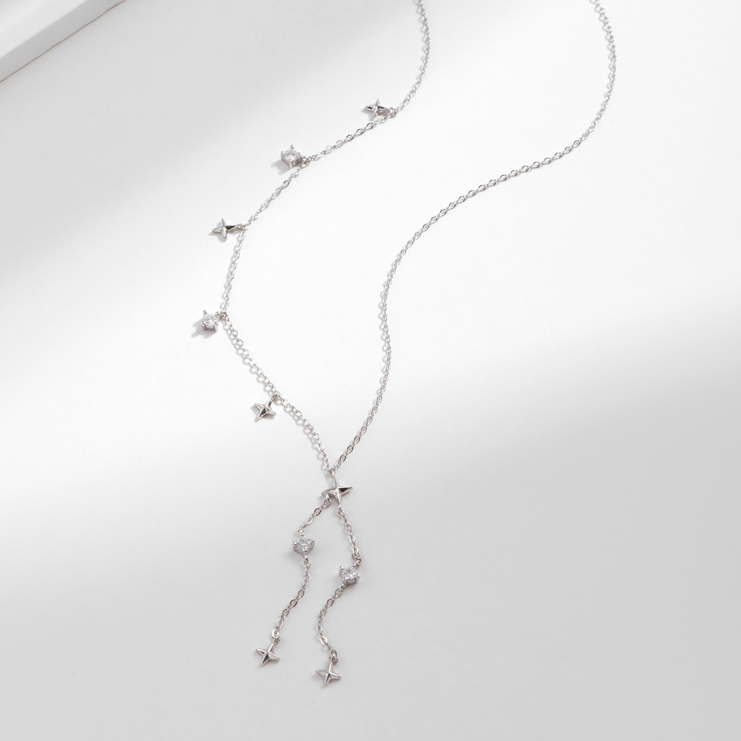 Wholesale s925 Silver Gothel Necklace Tassel Y-shaped Chain