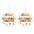 Wholesale Wooden printed school season grade text retro Bohemian autumn earrings