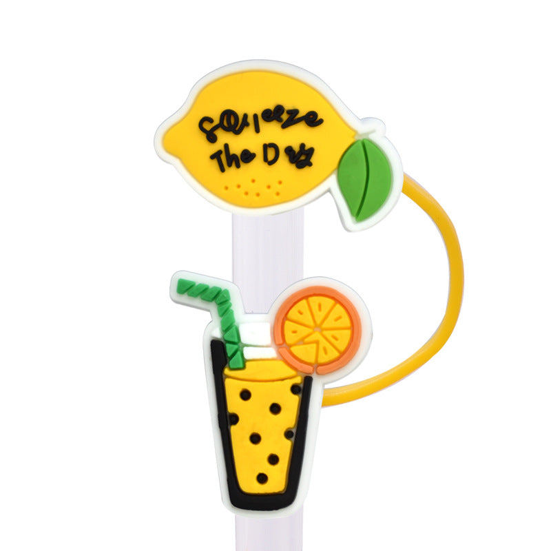 Wholesale Random 100pcs  PVC Soft Straw Tube Cap