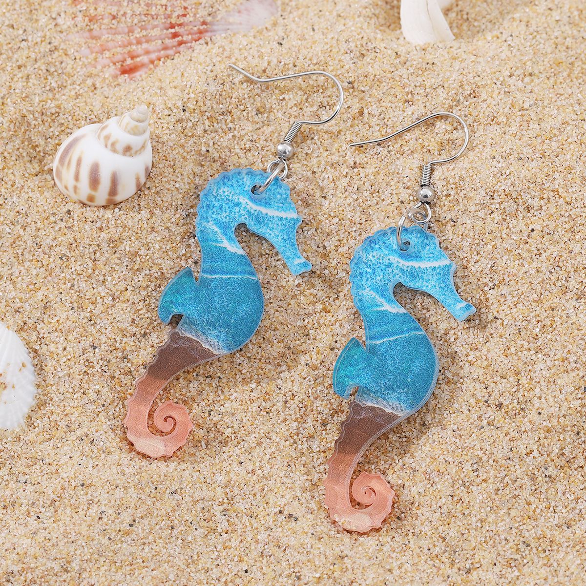 Wholesale Bohemian Ocean Wind Summer Sea Turtle Shell Acrylic Earrings ACC-ES-ChuLian020